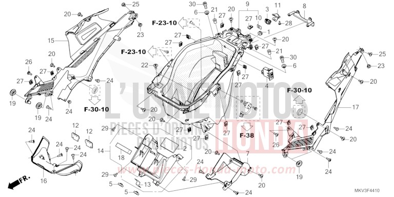 LUGGAGE BOX for Forza 750 CANDY CHROMOSPHERE RED (R381) from 2021